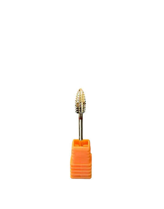 Drill Bit 3/32 Flame PVL - 2 XCoarse Gold - Premier Nail Supply