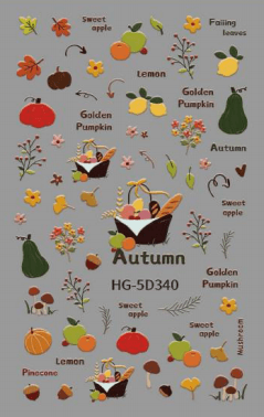 Nail Sticker 5D Autumn #HG5D340
