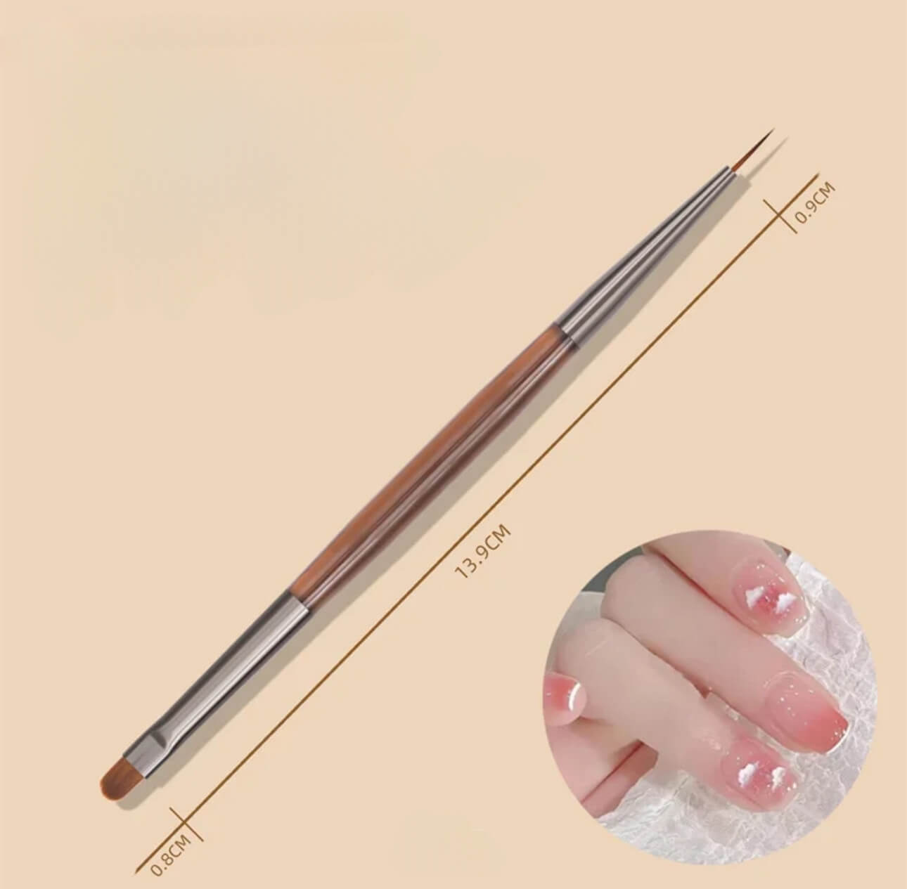 Nail Art Duo Brush and Liner 3428 - Premier Nail Supply