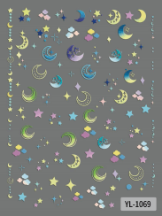 Nail Sticker Half Moon and Star #YL1069