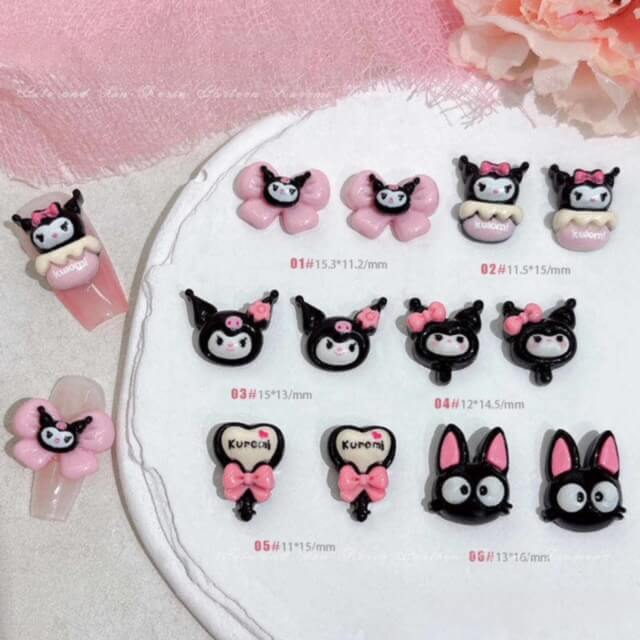 Nail Charm Resin Kuromi 3D Design 12pcs/pack - Premier Nail Supply