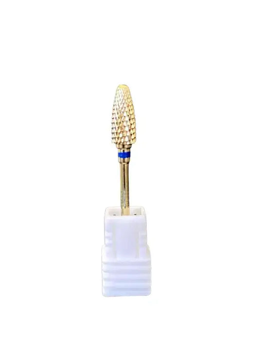 MN Beauty Drill Bit Medium Gold 3/32 Flame ST - Premier Nail Supply