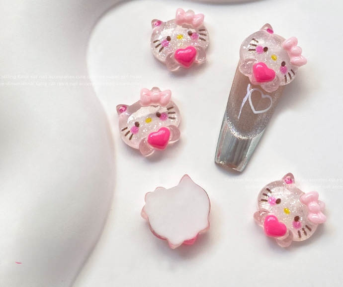 Nail Charm Hello Kitty Head 2pcs/Bag - Premier Nail Supply