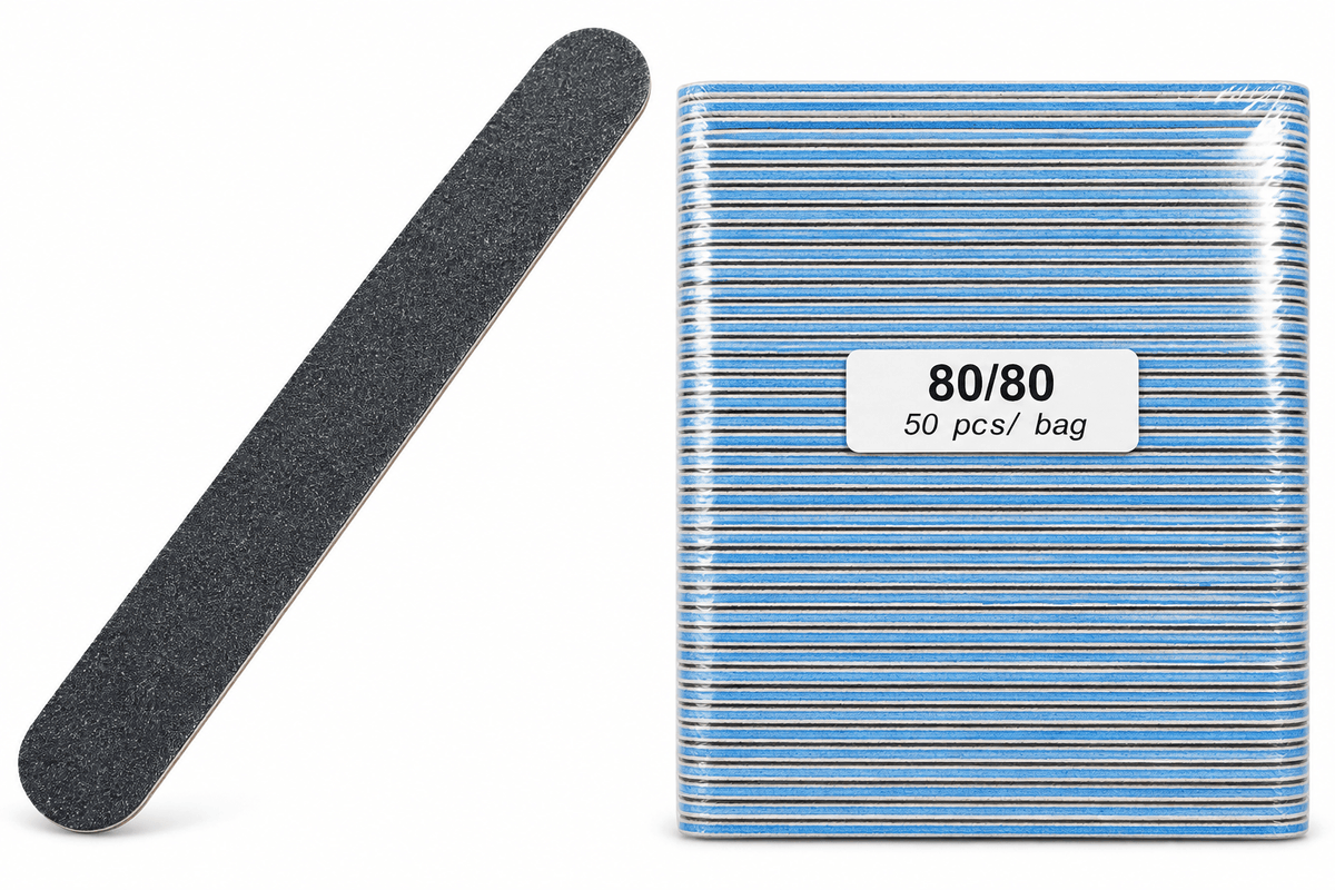 Medina -80/80 Grit Professional Nail File – Coarse Double-Sided File, 50 pcs/bag #7914-14