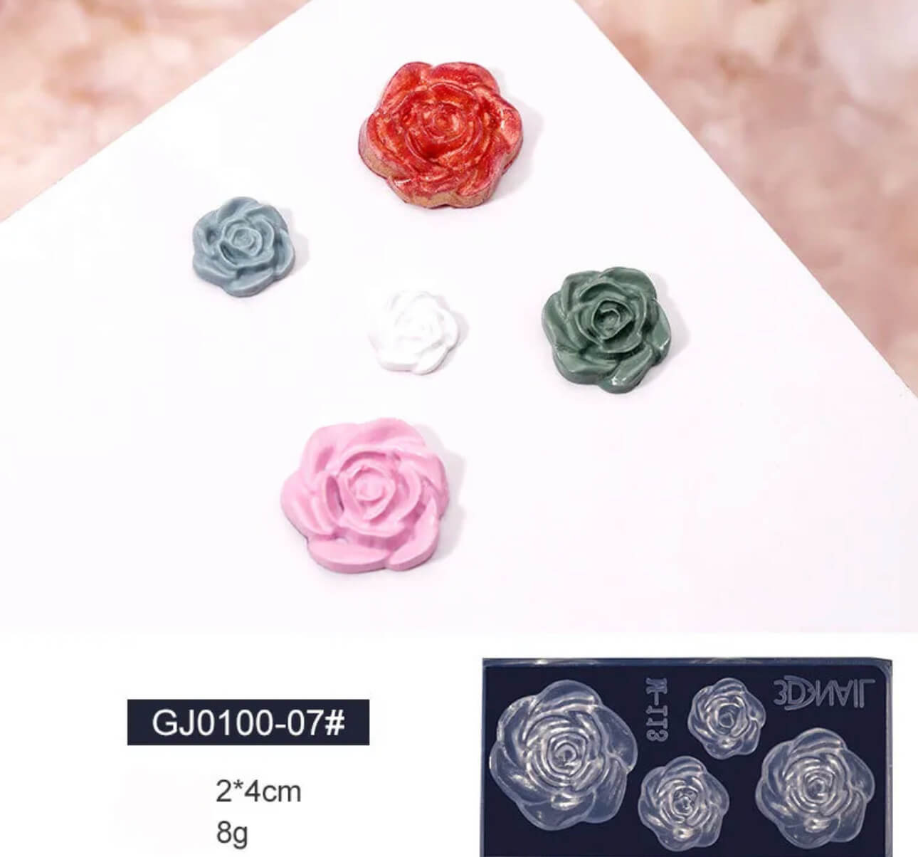 Nail Art Silicone Mold 3D Flower Cross Letter - Premier Nail Supply