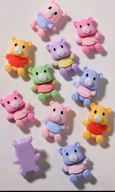 3D Resin Nail Charm Cartoon Bear 12pcs/bag - Premier Nail Supply