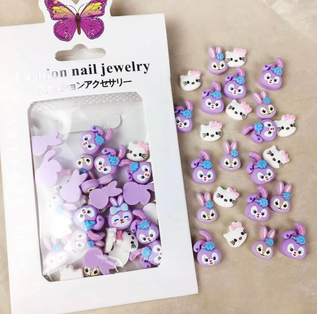 3D Resin Nail Charm Mix Hello Kitty with Habit 20pcs/bag - Premier Nail Supply