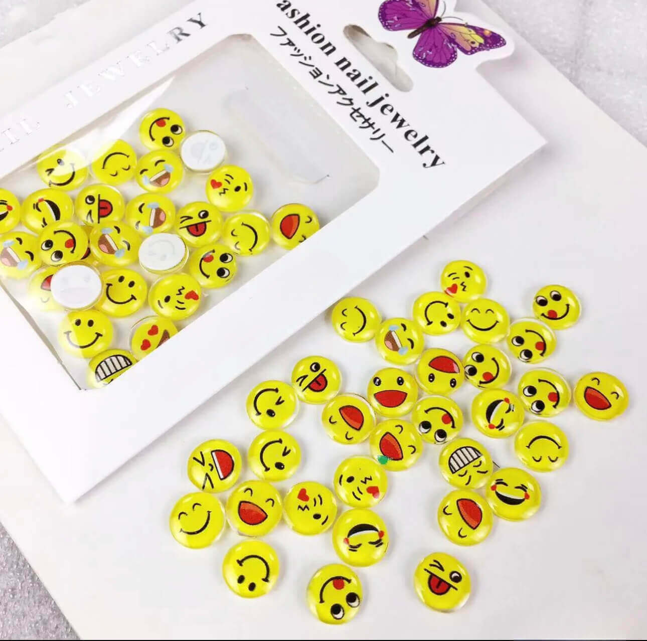 3D Resin Nail Charm Picture Happy Face 30pcs/bag - Premier Nail Supply
