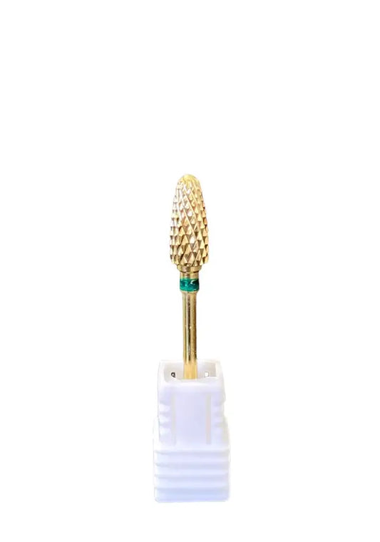 MN Beauty Drill Bit Coarse Gold 3/32 Flame ST - Premier Nail Supply