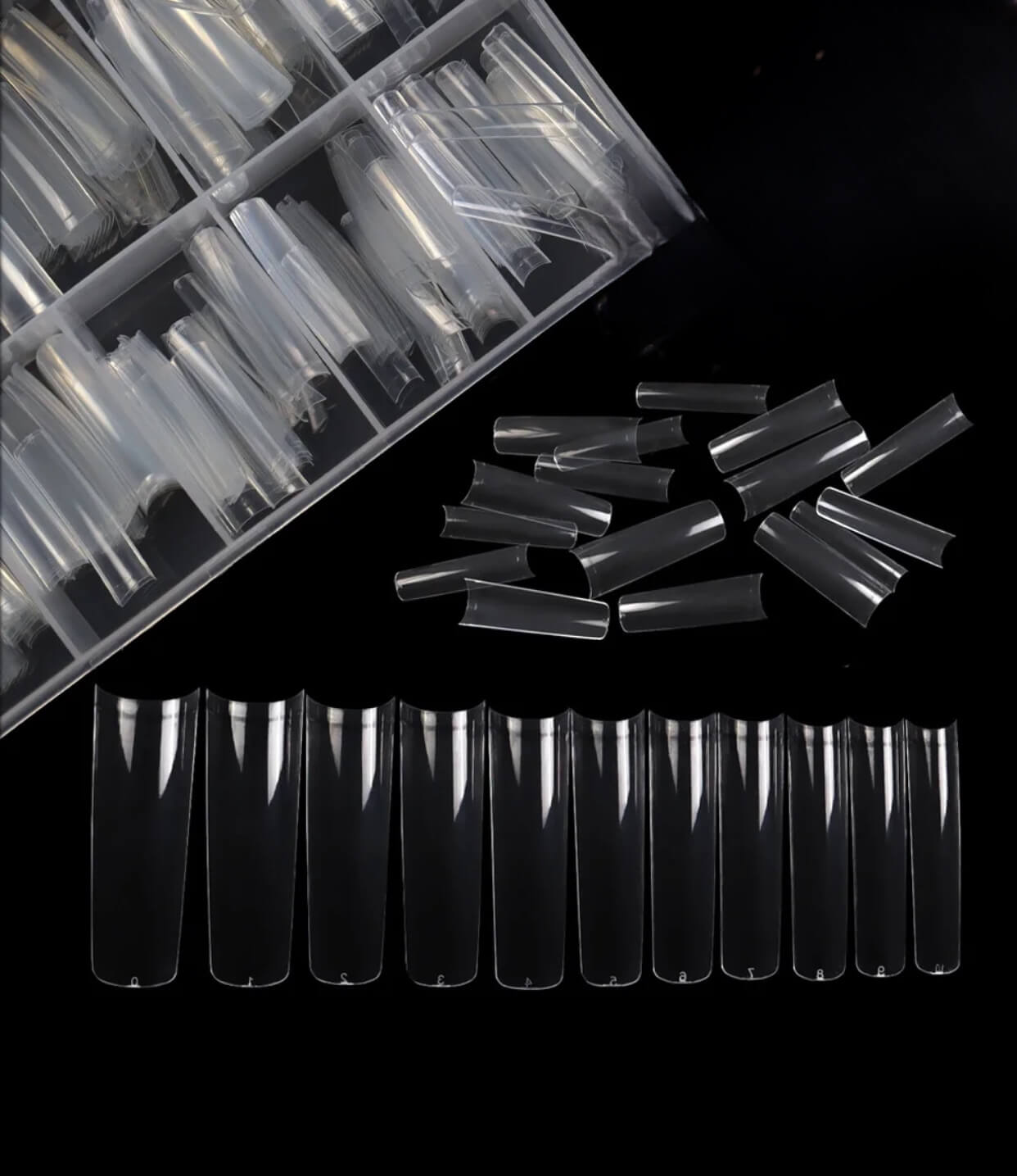 Sofi Art - Extension Square w/Well 500pcs size 0-9 - #470500 - Premier Nail Supply