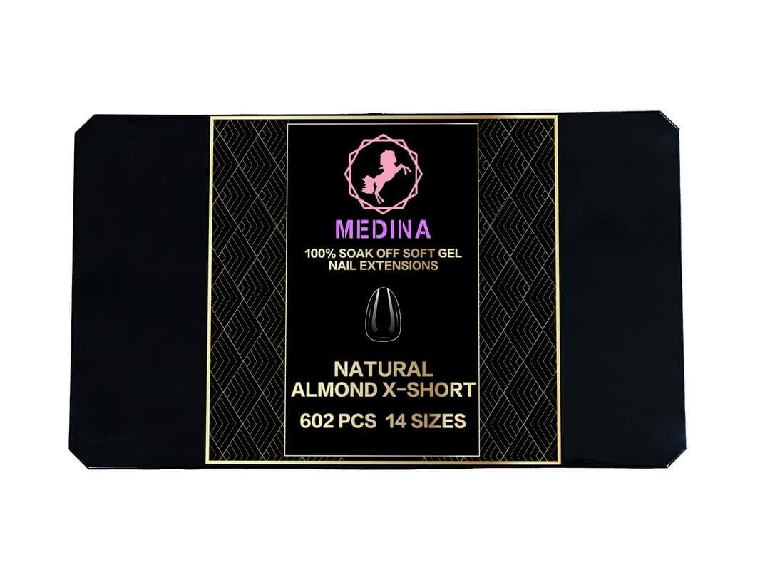 Medina - Gel -X Natural Almond X-Short Tip Box 602pcs/14sizes