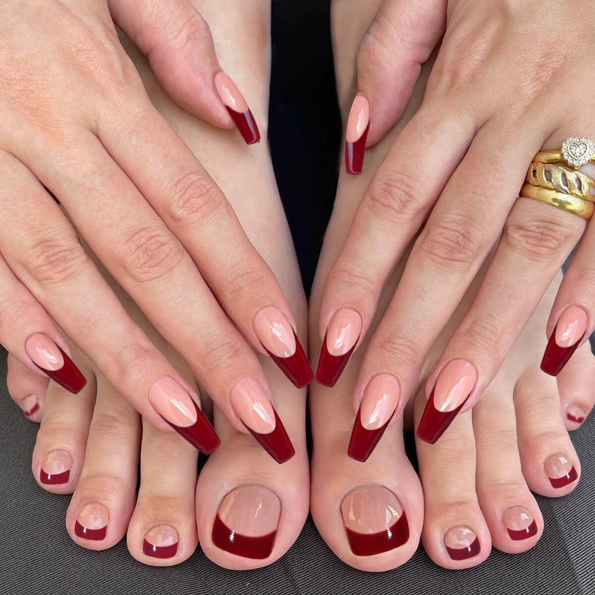 Press On Nail Coffin Hand and Toe Set #5114 - Premier Nail Supply
