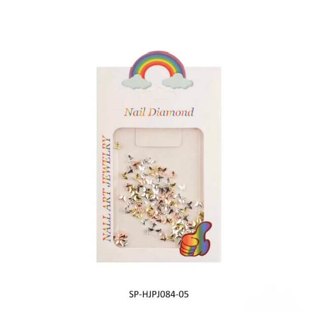 Nail Charm Butterfly 3D Gold and Silver, Rose Gold - Premier Nail Supply