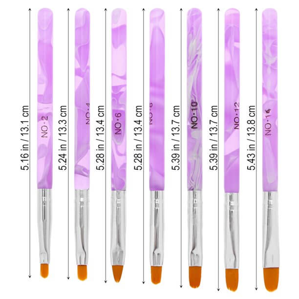 7pcs Acrylic Nail Art Brush Set - Premier Nail Supply