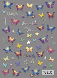 Nail Sticker Wonderland Ritalia Butterfly #YL1172