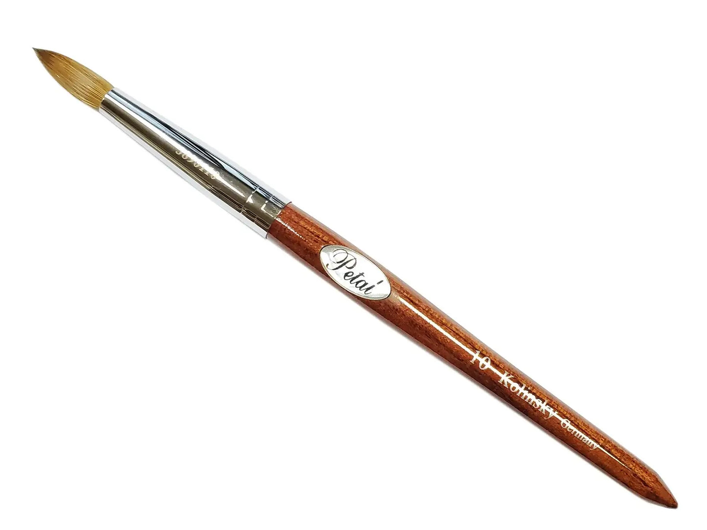 Petal acrylic nail brush kolinsky red wood size 10