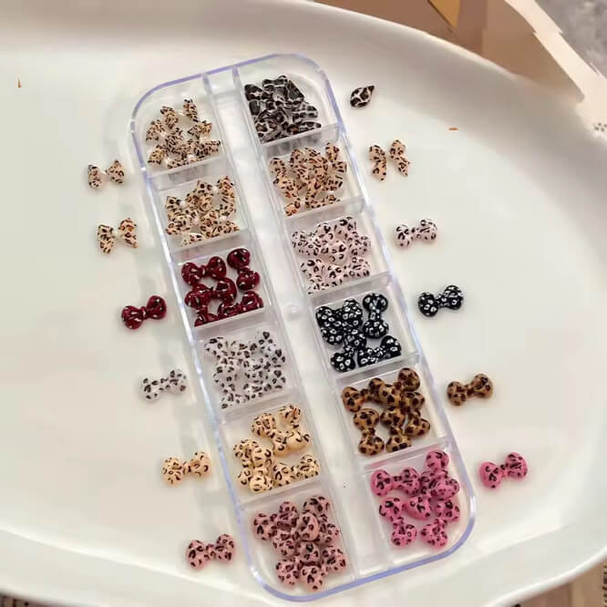 Nail Charm 3D Cat Bow 12 Design 72pcs/Box #8358-5