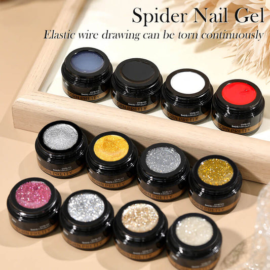 Born Pretty - Pro Solid Classic Silver Spider Gel #SG05