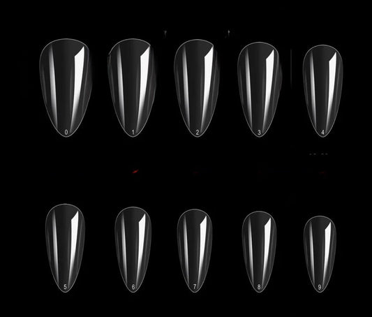 Sofi Art - Natural Tips Almond- Clear -Short  504pcs - #470238 - Premier Nail Supply
