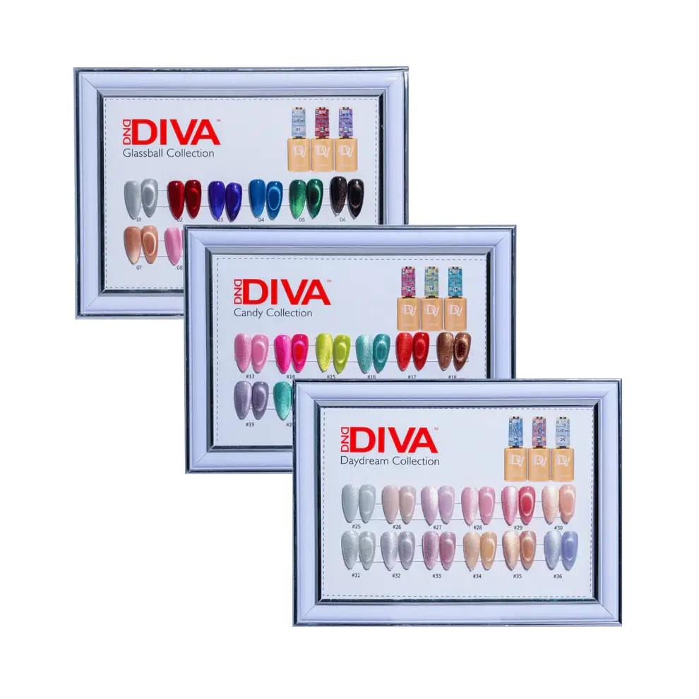 DND-DIVA Framed Color Chart — 9D Cat Eye Collection