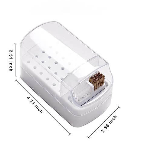 2in1 Drill Bit Holder & Drill Bit Cleaning Brush -30 Holder - Premier Nail Supply
