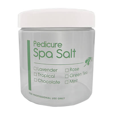 Pedicure Empty Jar Spa Salt 16 oz FSC494 - Premier Nail Supply