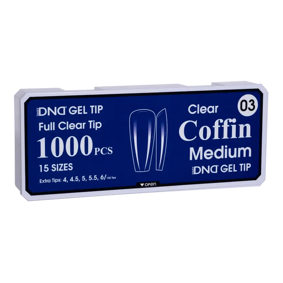 DND Soft Gel Tips - Coffin Medium #03