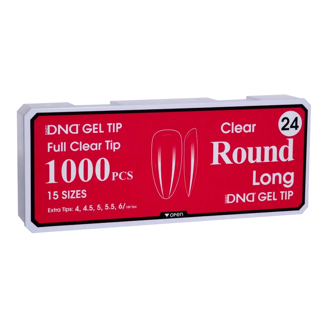 DND Soft Gel Tips - Round Long #24