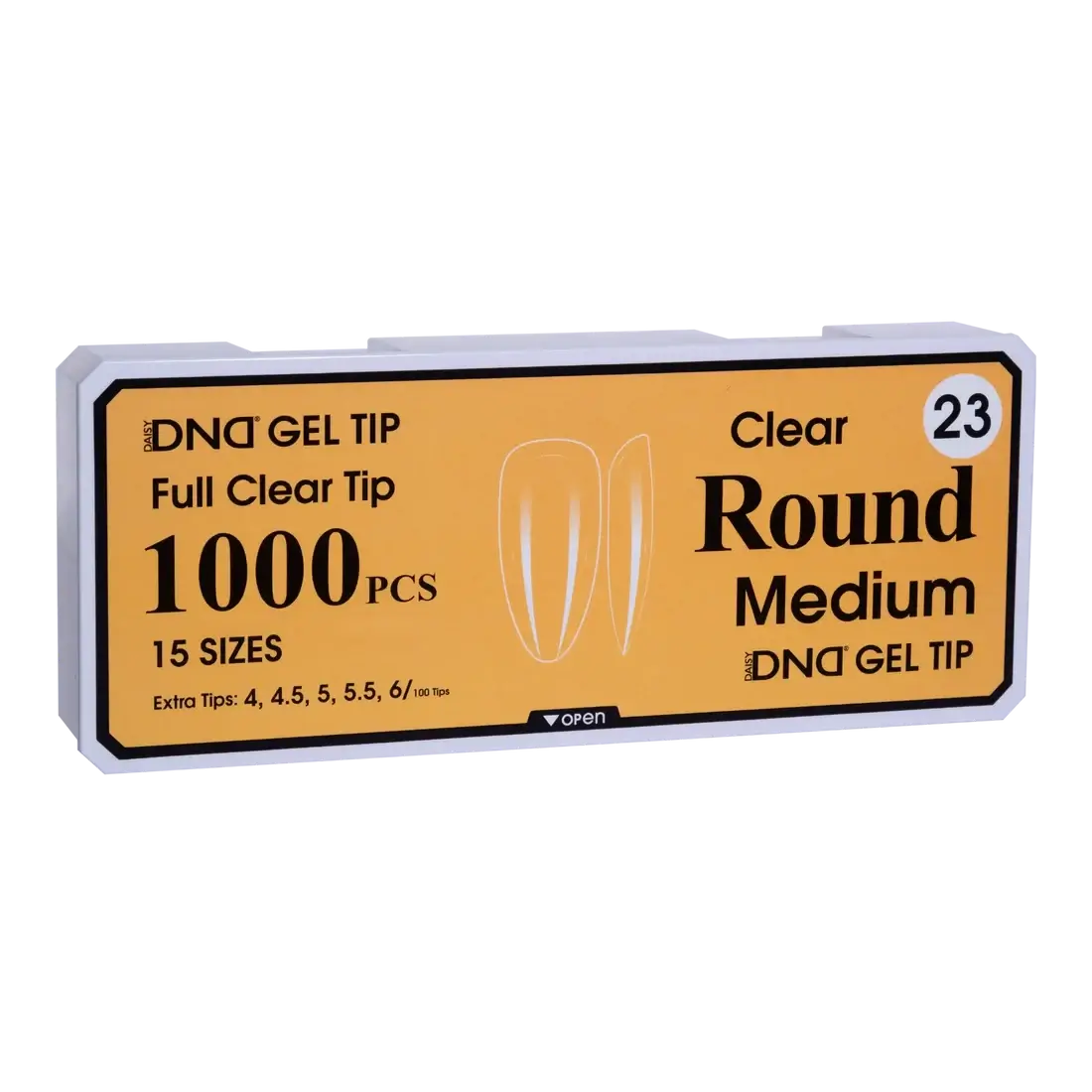 DND Soft Gel Tips - Round Medium #23