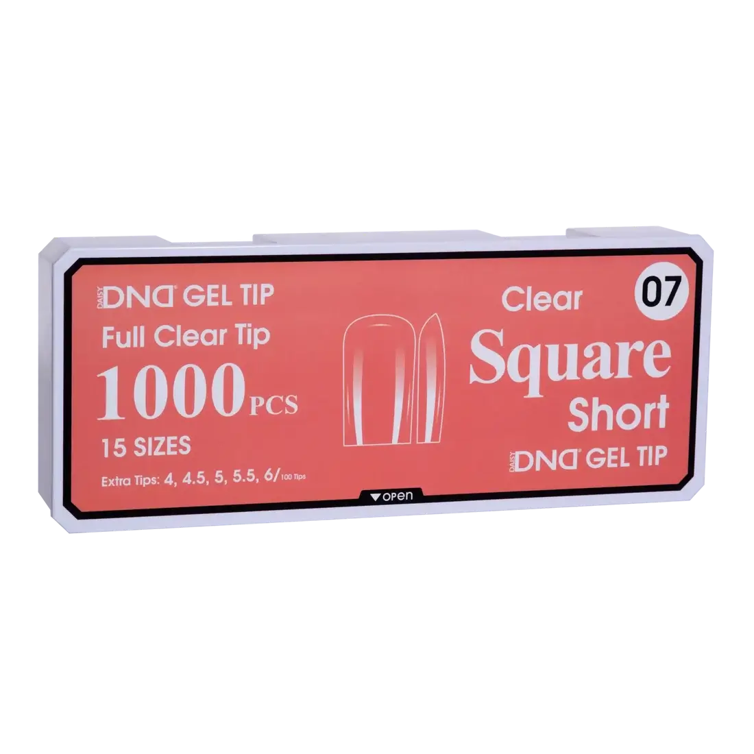 DND Soft Gel Tips - Square Short #07