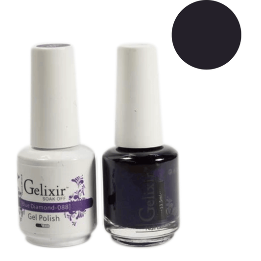 Gelixir Gel Polish & Nail Lacquer Duo Blue Diamond - #88 - Premier Nail Supply