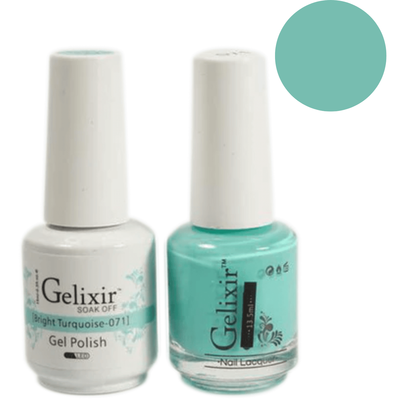 Gelixir Gel Polish & Nail Lacquer Duo Bright Turquoise - #71 - Premier Nail Supply