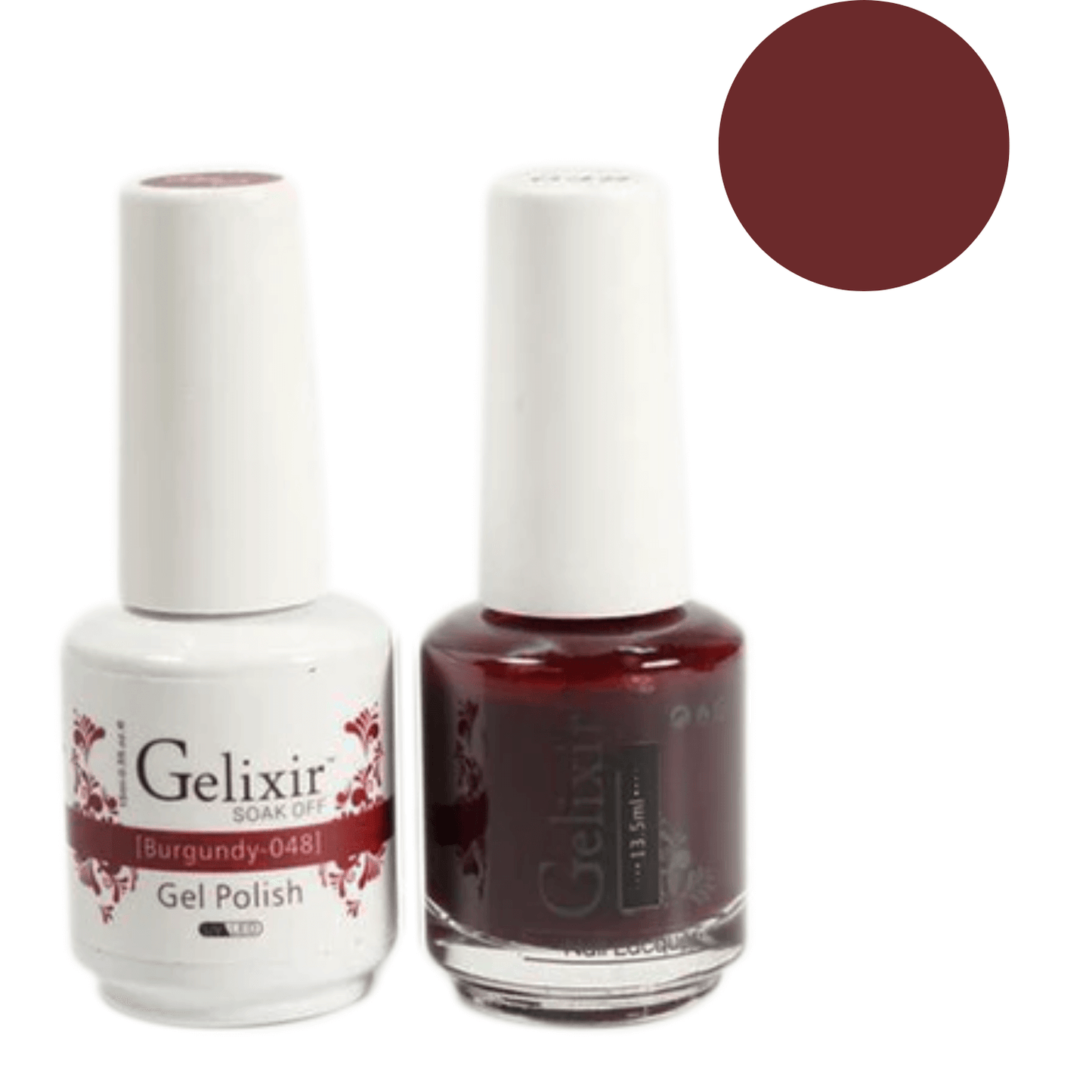 Gelixir Gel Polish & Nail Lacquer Duo Burgundy - #48 - Premier Nail Supply