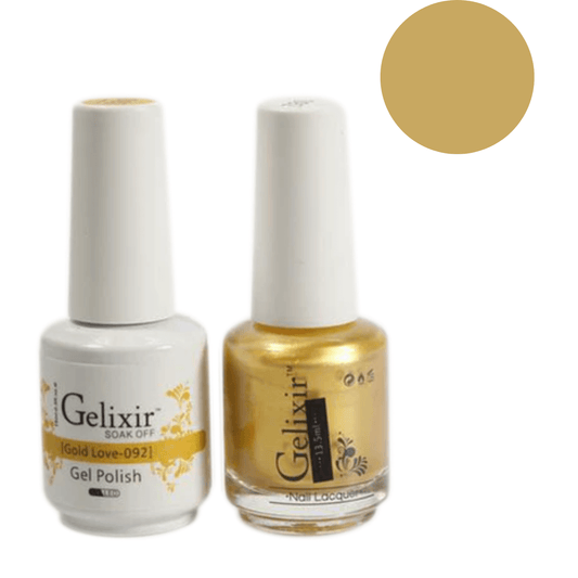 Gelixir Gel Polish & Nail Lacquer Duo Gold Love - #92 - Premier Nail Supply