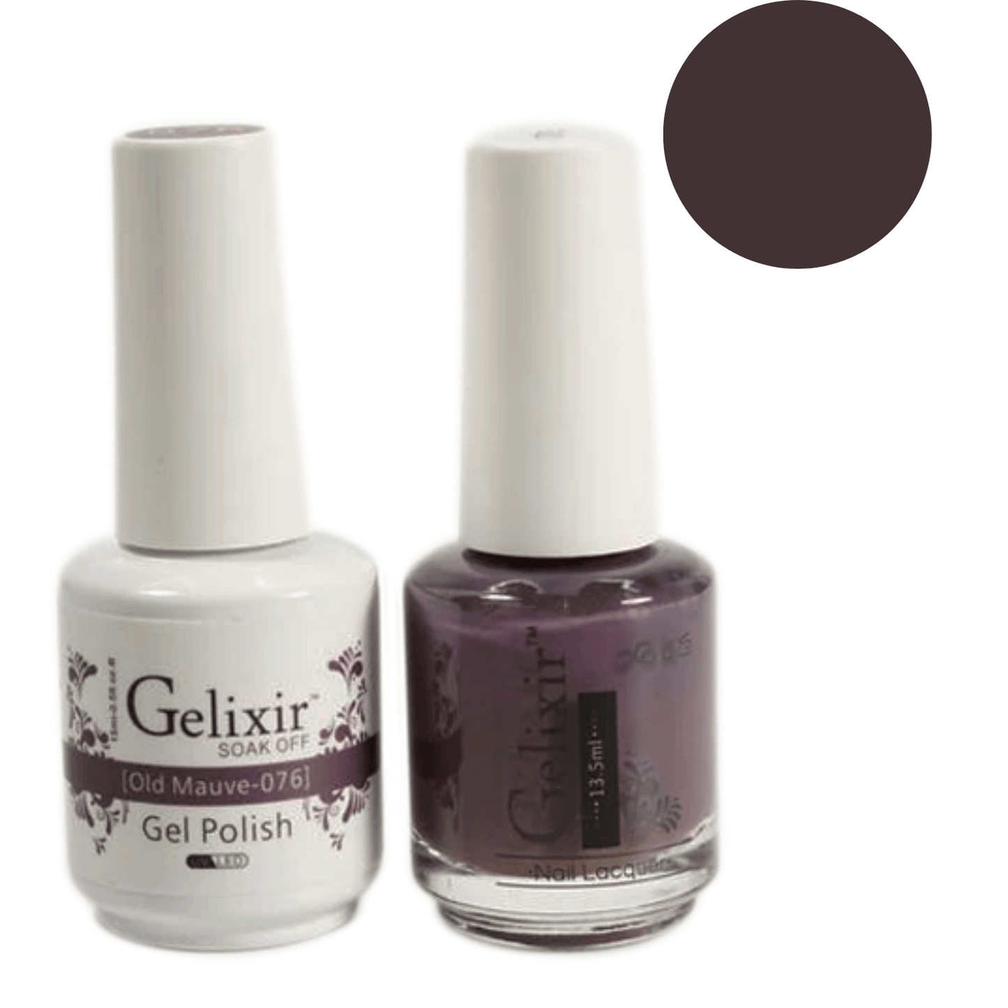 Gelixir Gel Polish & Nail Lacquer Duo Old Mauve - #76 - Premier Nail Supply