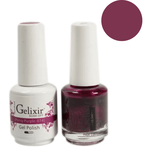 Gelixir Gel Polish & Nail Lacquer Duo Pansy Purple - #74 - Premier Nail Supply