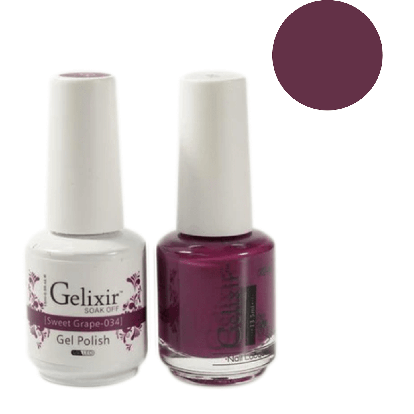 Gelixir Gel Polish & Nail Lacquer Duo Sweet Grape - #34 - Premier Nail Supply