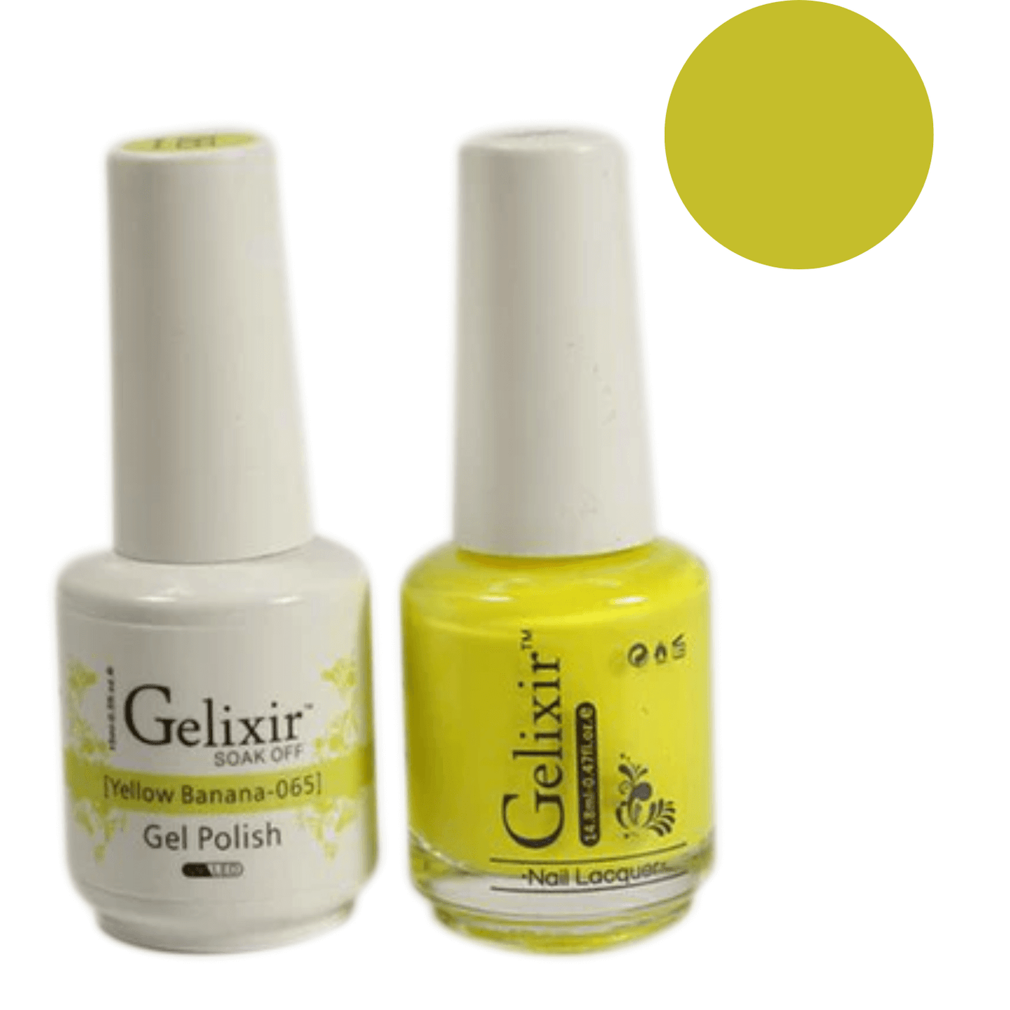 Gelixir Gel Polish & Nail Lacquer Duo Yellow Banana - #65 - Premier Nail Supply