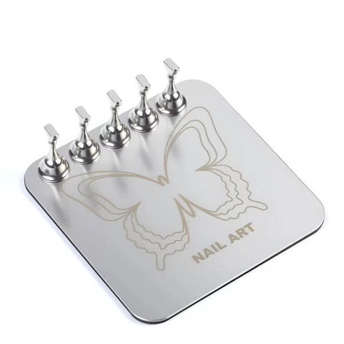 Butterfly Nail Art Practice Holder Manicure Painting Practice Tools