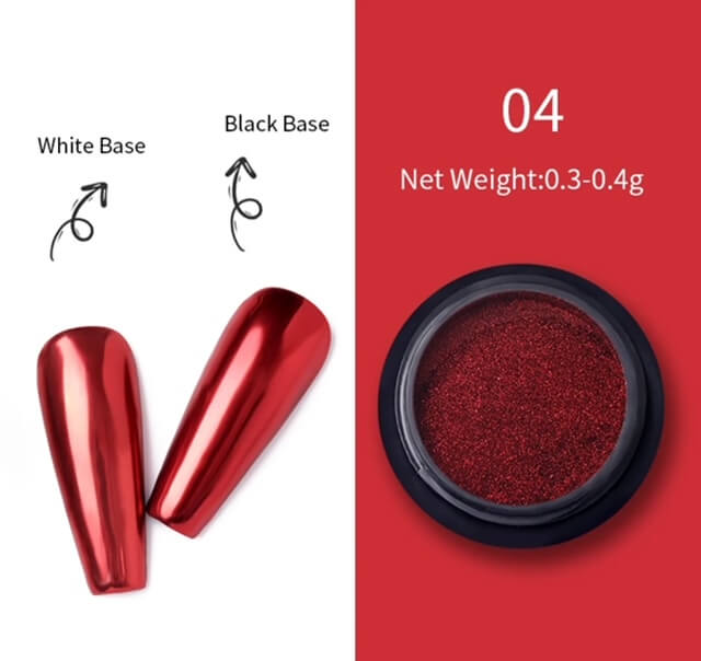 MEDINA Red Chrome Nail Powder - Premier Nail Supply