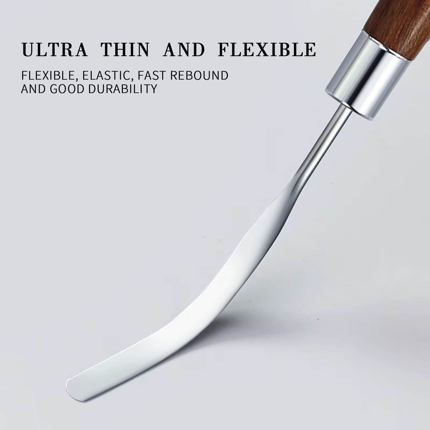 Stainless Steel Nail Tool Natural Wood Mixing Gel