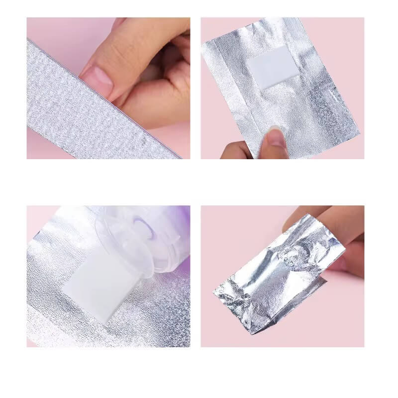 Nail Foil Wraps for Soak Off Gel Polish Remover 100pcs/Box