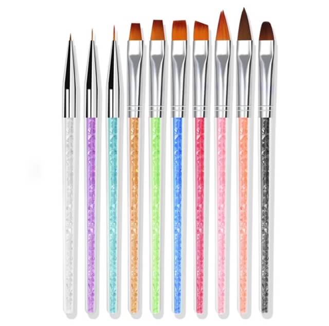 Nail Art Liner, French ,3D Art Brush Set 10pcs/set - Premier Nail Supply