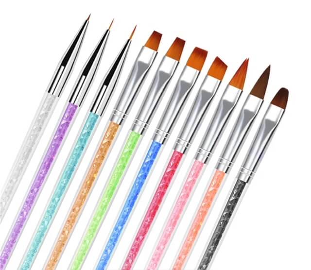 Nail Art Liner, French ,3D Art Brush Set 10pcs/set - Premier Nail Supply