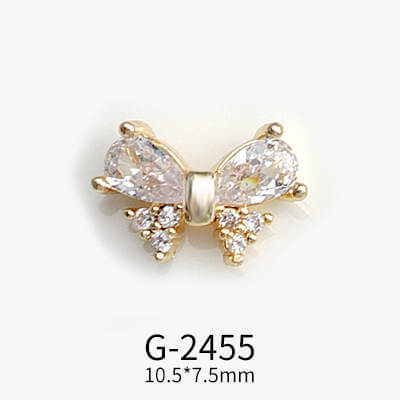 Nail Charm Diamond Bow Tie 2pcs/bag - Premier Nail Supply