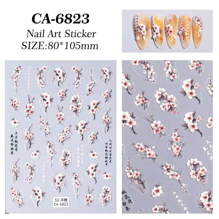 Nail Sticker 5D-Embossed Cherry Blossom 🌸 #5DCA6823