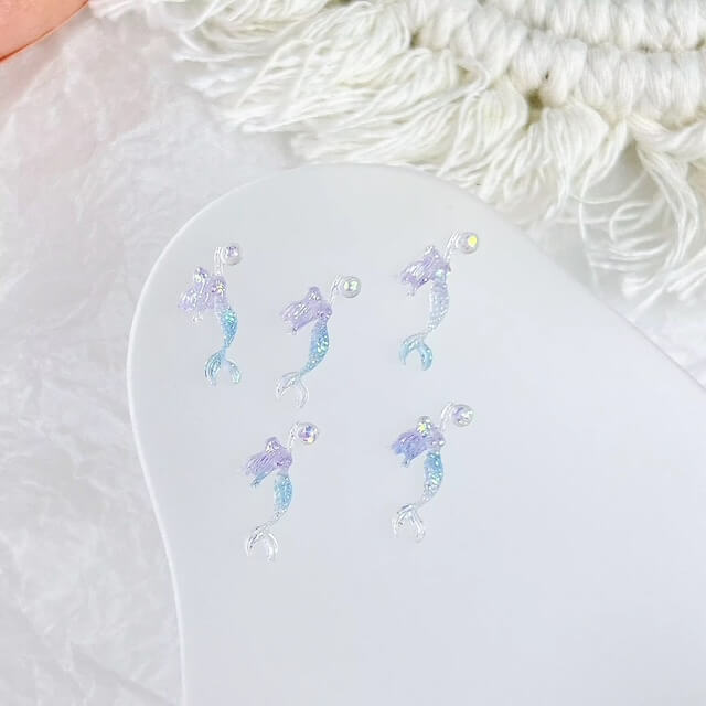 Nail Charm 3D Summer Ocean, Seashell, Mermaid
