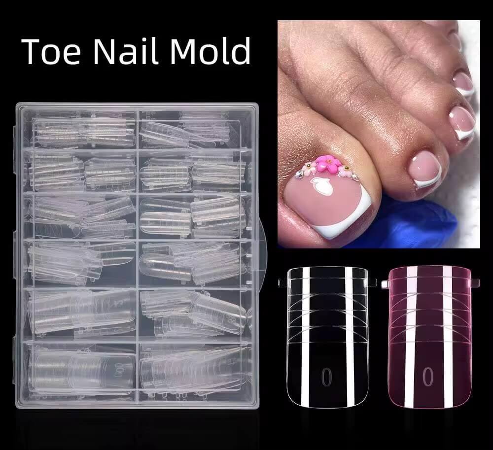 Toenail Dual Forms for Poly Gel & Builder Gel Extension Tip 0-11 size
