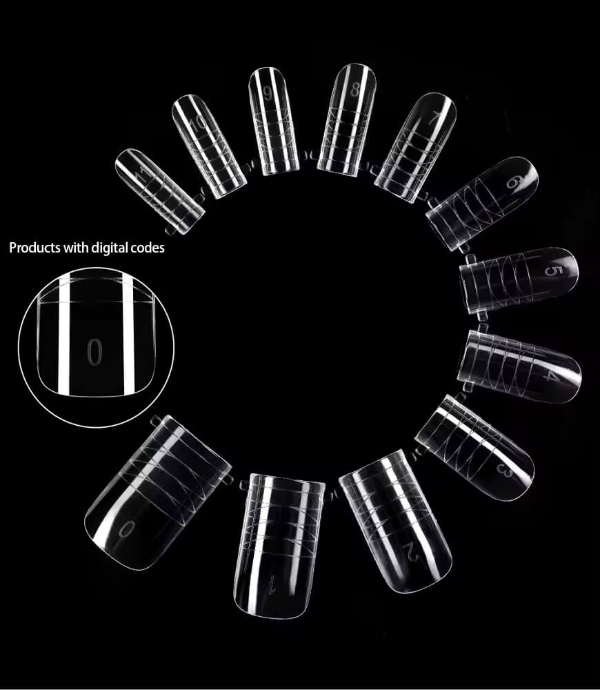 Toenail Dual Forms for Poly Gel & Builder Gel Extension Tip 0-11 size