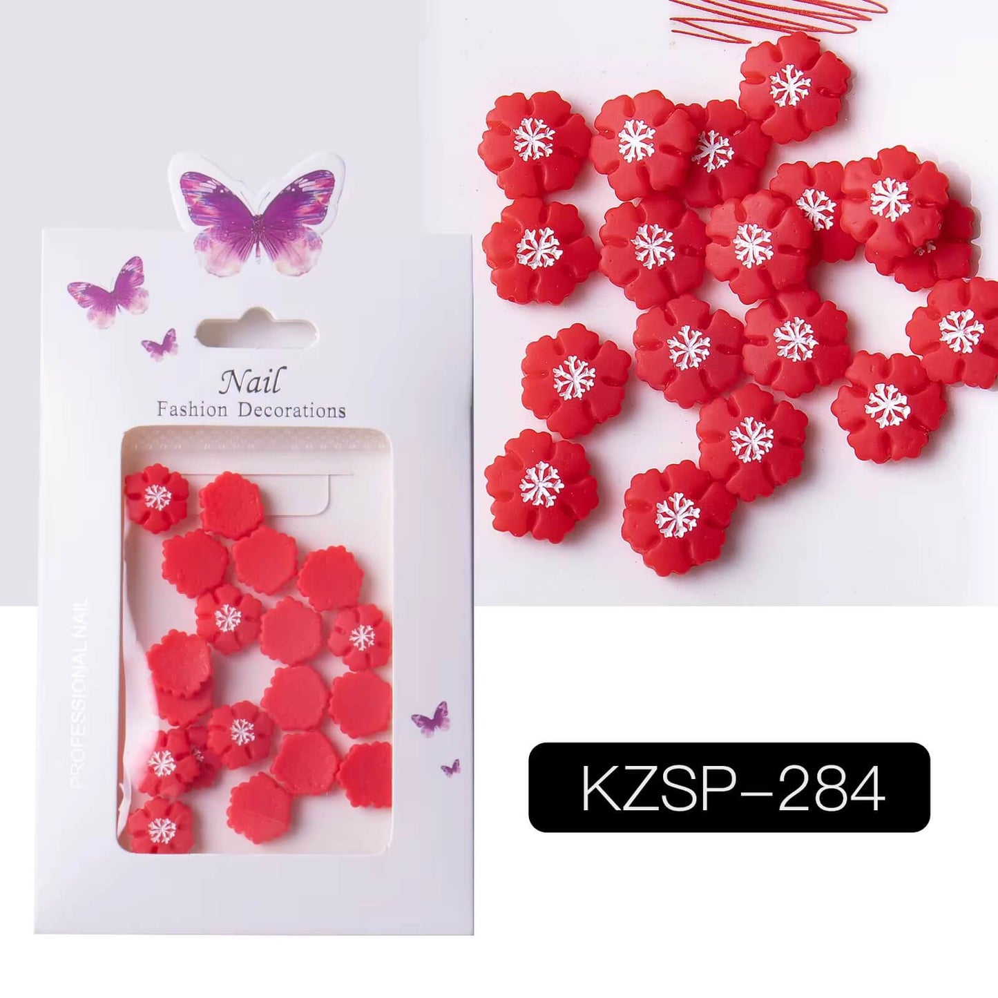 Nail Charm Snowflake 20pcs/bag #KZSP284-4